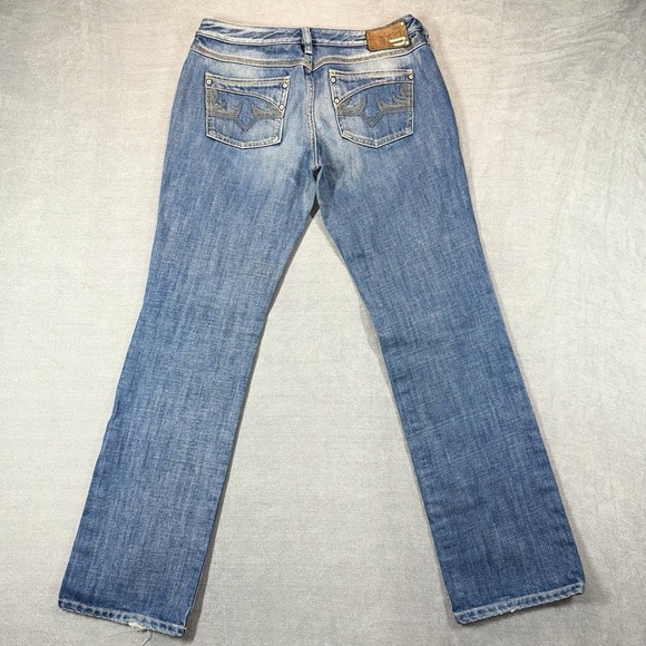 Diesel Womens Kycut Jeans 30X32 Blue Low Rise Straight Leg 100% Cotton Faded - Picture 4 of 14